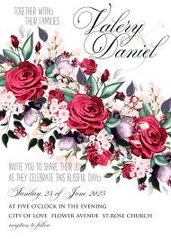 Christmas party wedding invitation set watercolor marsala red burgundy rose peony greenery 5x7 in instant maker customizable template
