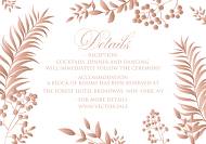 Gold Foil greenery wedding details card invitation set herbal design 5x3.5 in personalized invitation