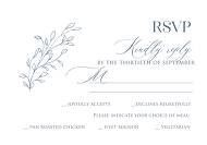 Laurel wreath herbal letterpress design wedding invitation set rsvp card 5x3.5 in online maker