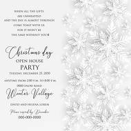 Merry Christmas party invitation white origami paper cut snowflake 5.25x5.25 in create online