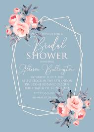 Peony bridal shower invitation floral watercolor card template online editor pdf 5x7 in