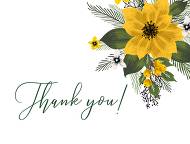 Thank you card wedding invitation set sunflower yellow flower 5.6x4.25 in online editor