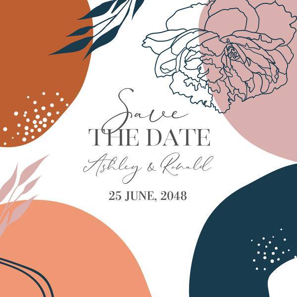 Modern rustic terracotta pink navy blue peony wedding invitation set Trend 2020 invitation editor