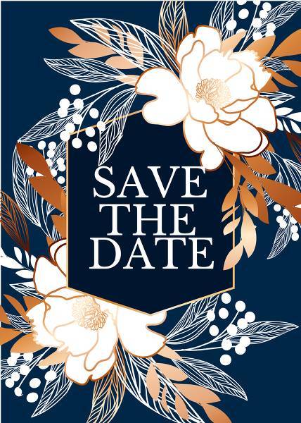 White peony foil gold navy blue background wedding Invitation set, rsvp, bridal shower invitation baby shower invitation, wedding details card, menu, seating chard, table card, engagement party invitation, thank you card, save the date online maker