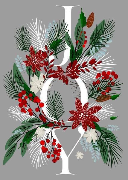 Poinsettia Merry Christmas greeting card or party invitation sale banner winter floral fir tree wreath poinsettia red flower red berry edit template