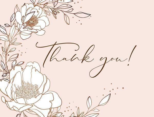 Rose golden pink wedding Invitation set  floral invite thank you, rsvp modern card Design in white Peony leaf greenery branches decorative elegant rustic template personalized invitation