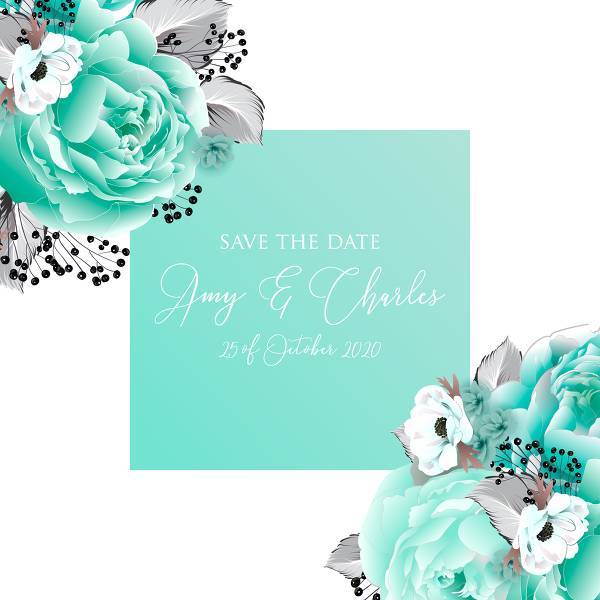 Wedding invitation set blue mint anemone rose peony printable card template, menu, program, rsvp, thank you card, bridal shower, table card, detail card party, seating chart,baby shower invitation, bridal shower invitation, engagement party invitation customize online