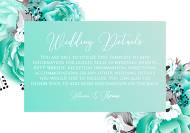  Wedding details invitation set blue mint rose peony printable card template 5x7 in wedding invitation maker
