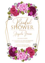 Bridal shower wedding invitation set pink marsala red peony anemone 5x7 in online maker