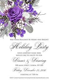 Christmas party invitation wedding card violet rose fir berry winter floral wreath 5x7 in online maker