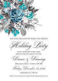 Christmas party Invitation winter wedding invitation Blue rose fir wedding invitation maker