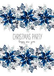 Christmas party wedding invitation set poinsettia navy blue winter flower berry 5x7 in download