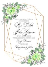 Engagement wedding invitation set green rose ranunculus camomile eucalyptus 5x7 in editor