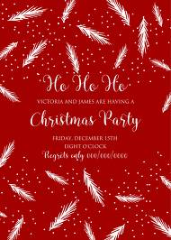 Fir Christmas party invitation tree branch wreath light garland Invitation Poster Sale Banner Flyer greeting 5x7 in card invitation maker