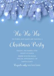 Fir Christmas party invitation tree branch wreath light garland Invitation Poster Sale Banner Flyer greeting 5x7 in card online editor