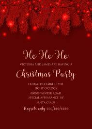 Fir Christmas party invitation tree branch wreath light garland Invitation Poster Sale Banner Flyer greeting 5x7 in card online maker
