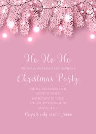 Fir Christmas party invitation tree branch wreath light garland Invitation Poster Sale Banner Flyer greeting 5x7 in card download