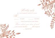 Gold Foil greenery rsvp card wedding invitation set herbal design 5x3.5 in customize online