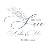 Laurel wreath herbal letterpress design wedding invitation set save the date 5.25 x 5.25 in invitation editor
