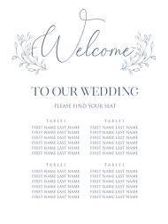 Laurel wreath herbal letterpress design wedding invitation set seating chart 18x24 in customize online