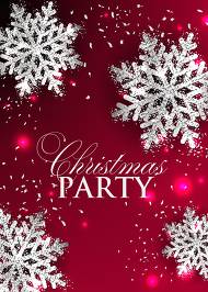 Merry Christmas Party Invitation Background silver Paper cut Shining Silver Snowflakes 5x7 in