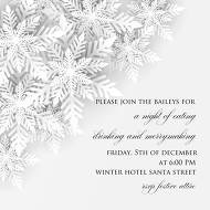 Merry Christmas party invitation white origami paper cut snowflake 5.25x5.25 in customize online