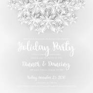 Merry Christmas party invitation white origami paper cut snowflake 5.25x5.25 in online maker