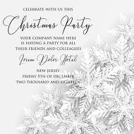 Merry Christmas party invitation white origami paper cut snowflake 5.25x5.25 in download