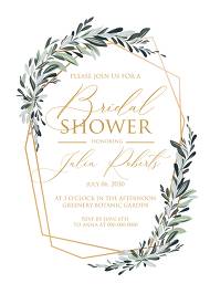 Minimalist olive branch greenery Wedding Invitation set bridal shower 5x7 in invitation editor