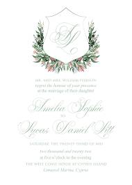 Monogram bohemian natural ornate glam letterpress wedding invitation set  5x7 in edit online