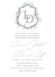 Monogram bohemian natural ornate glam letterpress wedding invitation set  5x7 in invitation maker