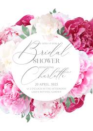 Peony marsala pink red burgundy wedding bridal shower invitation set  5x7 in