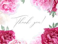 Peony marsala pink red burgundy wedding invitation set thank you card 5.6x4.25 in edit online