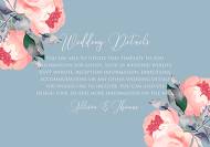Peony wedding details invitation floral watercolor card template online editor pdf 5x3.5 in