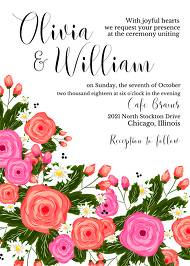 Rose wedding engagement party invitation card printable template template 5x7 in personalized invitation