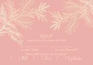 RSVP wedding invitation cards embossing blush pink gold foil herbal greenery 5x3.5 in create online customize online