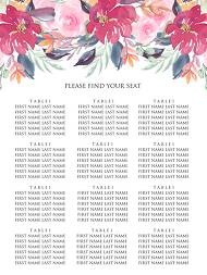 Seating chart banner watercolor wedding marsala peony pink rose eucalyptus greenery 18x24 in pdf personalized invitation