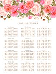 Seating chart wedding invitation set pink garden peony rose greenery 18x24 in online maker