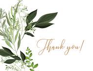 Thank you card greenery watercolor herbal template edit online 5.6x4.25 in pdf
