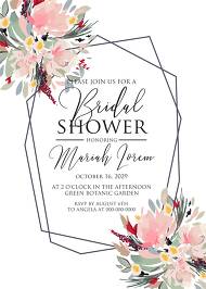 Watercolor wreath garden flower Baby Shower Invitation editable template card 5x7 in invitation maker