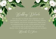 Wedding Details card greenery herbal grass white peony watercolor pdf custom online editor 5x3.5