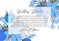 Wedding details card invitation card template blue floral anemone 5x3.5 in online maker