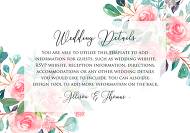 Wedding details card invitation set watercolor blush pink rose greenery template 3.5x5 in invitation maker