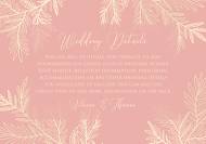 Wedding details invitation cards embossing blush pink gold foil herbal greenery 5x3.5 in create online online editor