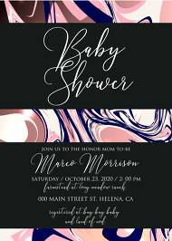 Wedding invitation set acrylic marble painting baby shower card 5x7 in online maker