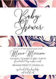 Wedding invitation set acrylic marble painting baby shower card 5x7 in wedding invitation maker