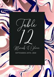 Wedding invitation set acrylic marble painting table place card 3.5x5 in personalized invitation