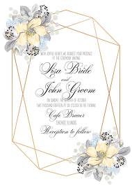 Wedding invitation set jasmine apple blossom watercolor FTP 5x7 in