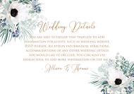 Wedding invitation set white anemone menthol greenery berry 5x3.5 in customize online