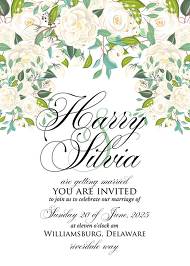 Wedding invitation white rose flower card template PNG 5x7 in customizable template